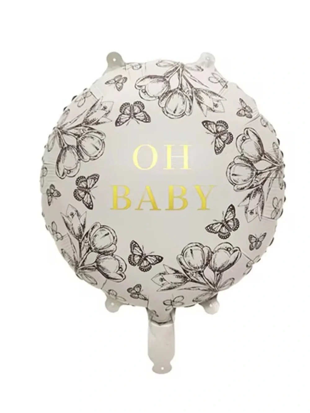 Baby Shower Balloon Bouquet - Pink & White Carriage 5Set 36“